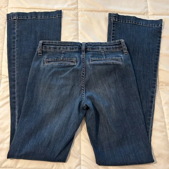 Banana Republic Women’s Wide Leg Denim Jean Size 27/28 Fit & Flare! - Picture 3 of 9